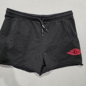 Ethika Womens Sweat Shorts Black Red Air Ethika Wing Logo Cotton Lounge Large